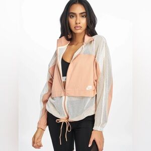 Nike Women's Pink and White Jacket